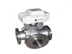 电动三通衬氟球阀